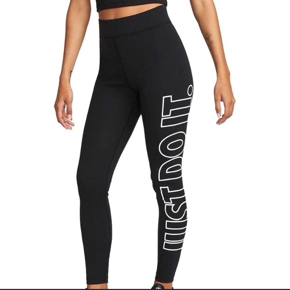 Nike graphic high waisted Leggings black 47575